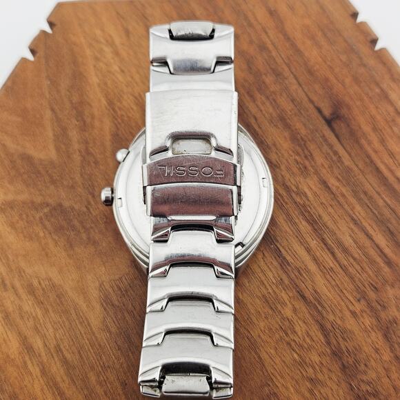 Fossil Big Tic Men's Silver Tone Blue Facce Watch - Picture 5 of 7